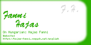 fanni hajas business card